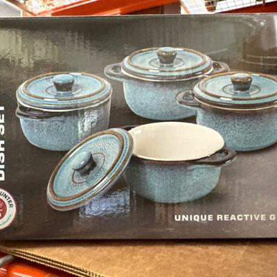 Chef’s Counter Mini Casserole Dish Set With Reactive Glaze