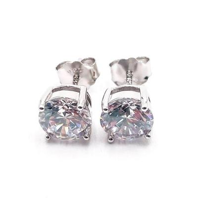 YGI 925 Sterling Silver Cubic Zirconia Stud Earrings