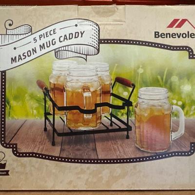 Benevolence 5-Piece Mason Mug Caddy Set