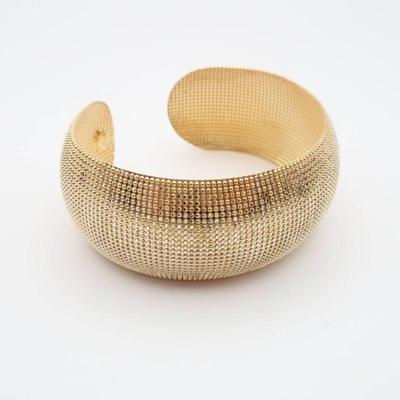 Gold-Tone Textured Cuff Bracelet