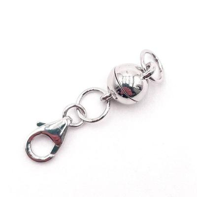 Silver-Tone Magnetic Jewelry Clasp