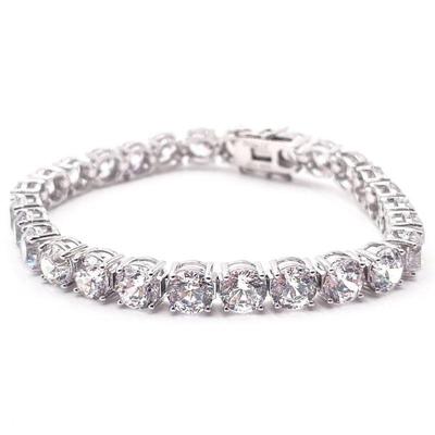 JCL Sterling Silver Tennis Bracelet with CZ Stones