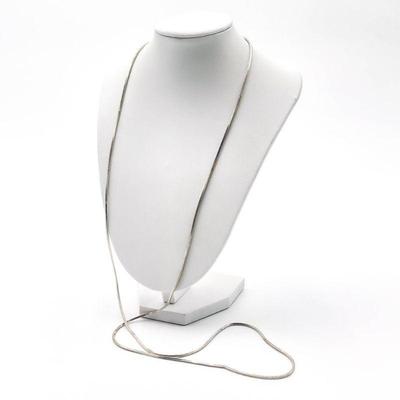 925 Sterling Silver Italian Herringbone Chain Necklace