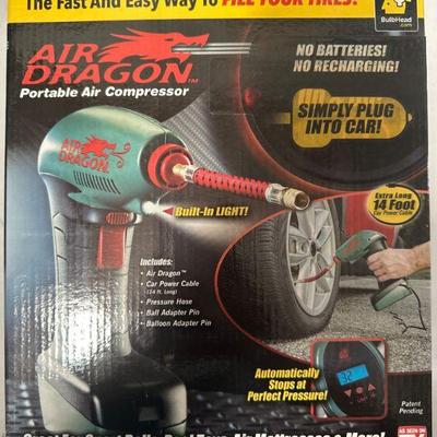 Air Dragon Portable Air Compressor with Built-In Light