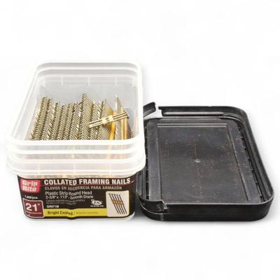 Grip Rite Collated Framing Nails, 1000 Pcs, 21°