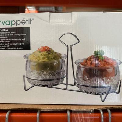 Servappetit Chilled on Ice Bowl Set with Metal Caddy