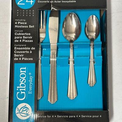 Gibson Everyday 24-Piece Stainless Steel Flatware Set