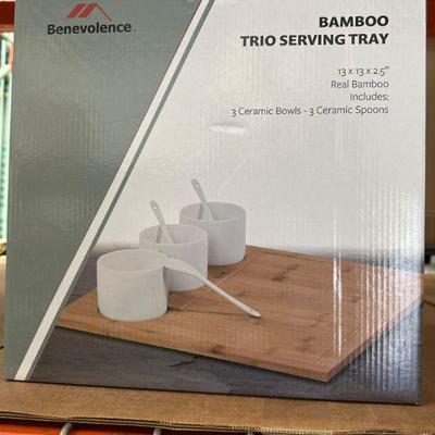 Benevolence Bamboo Trio Serving Tray Set