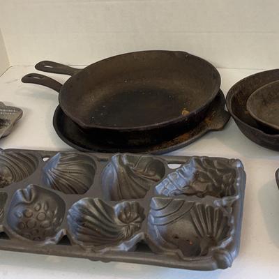 Assortment of Cast Iron Pans & More