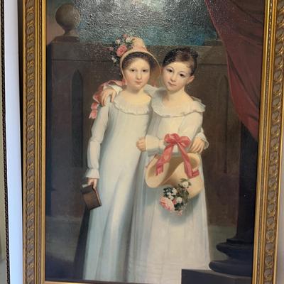 Giltwood-Framed Jacob Eichholtz “The Ragan Sisters” Canvas Print