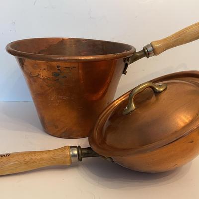 Two Atlas Copper Pans
