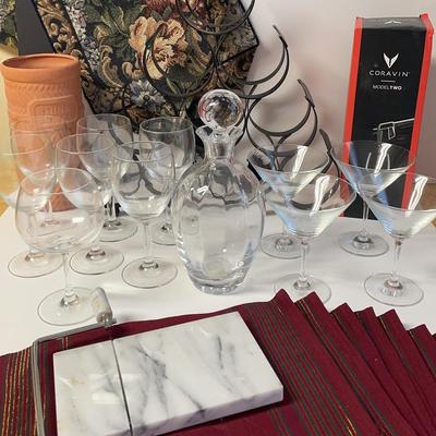 Collection of Wine Party Decor & Glasses