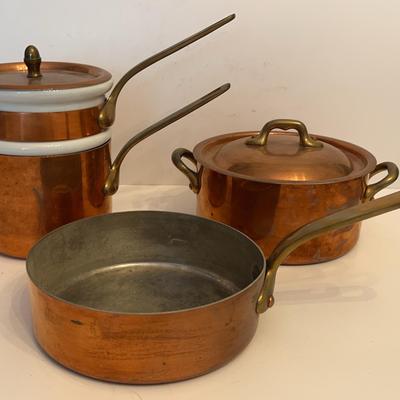 Three Small Copper Pots