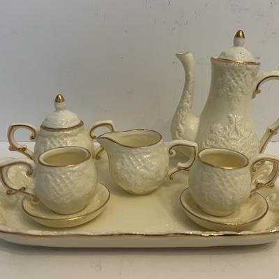 Baum Brothers - Formalities Miniature Cream-Tone Porcelain Tea Set