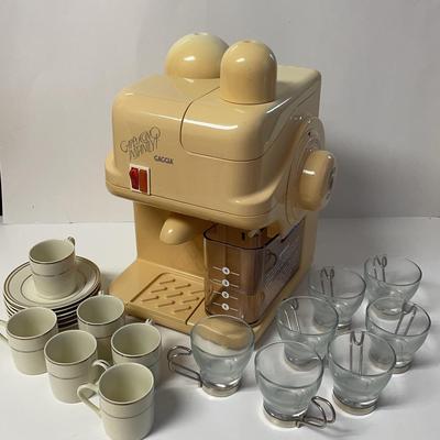 Cappuccino Machine With Cups & Saucers