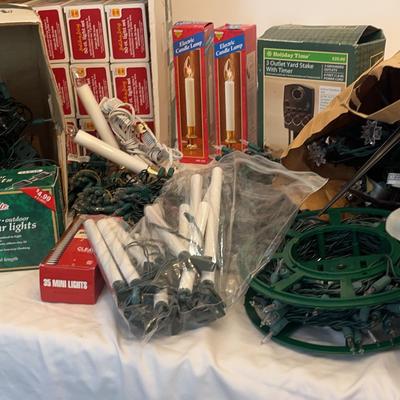 Large Assortment of Mystery Christmas Lights & More