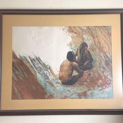 Lenore Beran ‘Lessons From The Past’ Signed And Numbered Lithograph Framed