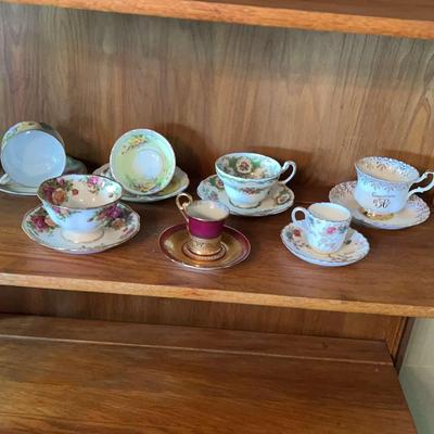 German and English Tea Cups And Saucers