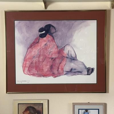 R C Gorman Print, Sketch & Tile Art
