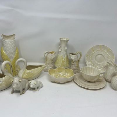 Beleek Porcelain Ireland With Yellow Colors 