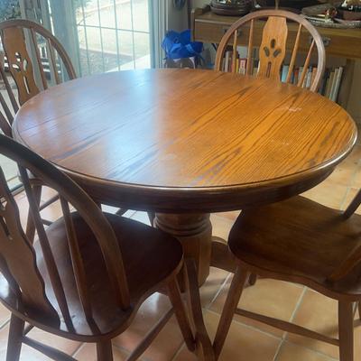 Oak Breakfast Table with Chairs