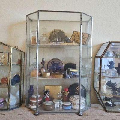 Three Curio Cabinets
