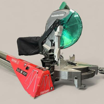 Metabo HPT Compound Miter Saw & Craftsman Sawhorse 