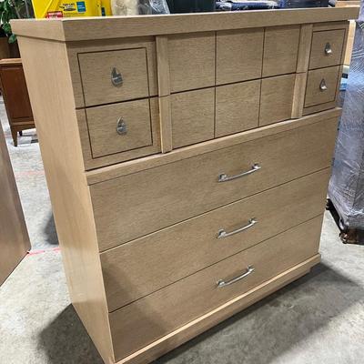 Vintage MCM Blonde 5 Drawer Dresser #2