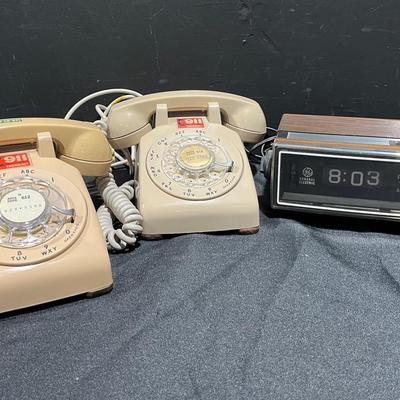 Bell System Made By Western Electric Rotary Phones And General Electric Clock Radio