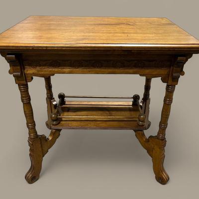 Antique Hand Carved Parlor Table  