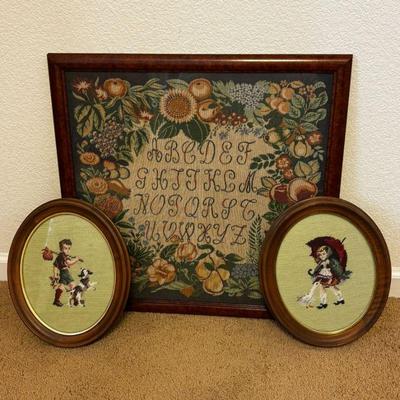 Lot #199 - Vintage Embroidery Art Lot