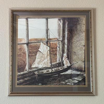 Lot #130 - Ronald Ekholm Lithograph "Torn Sail"