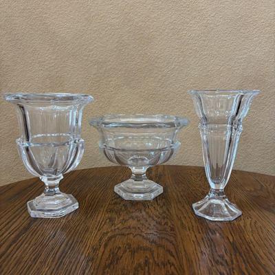 Lot #24 - Early/Mid Century Cut Glass Crystal Decorative Pieces