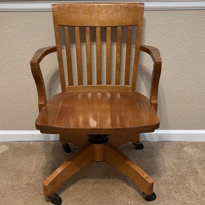Lot #139 - Williams Sonoma Maple Wood Office Chair