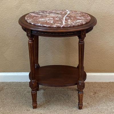 Lot #10 - Vintage Marble Top End Table