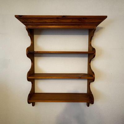 Lot #198 - Vintage Wooden Wall Shelf