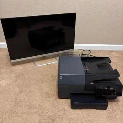 Lot #138 - HP Officejet Pro 6835 All-in-One Printer and HP Monitor