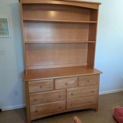Lot #162 - Wooden Dresser with Hutch