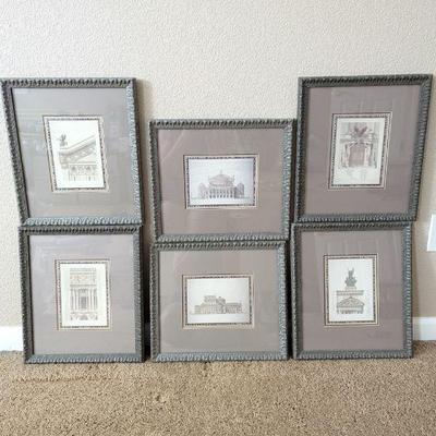 Lot #226 - Traditional Framed Opera House Architecture Prints Lot