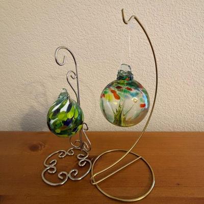 Lot #189 - Set of Decorative Blown Glass Ornaments