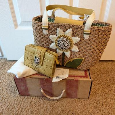 Lot #231 - Brighton Lulu Straw Bag With Wallet