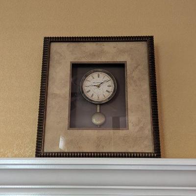 Lot #109 - Vintage Shadow Boxed Wall Clock