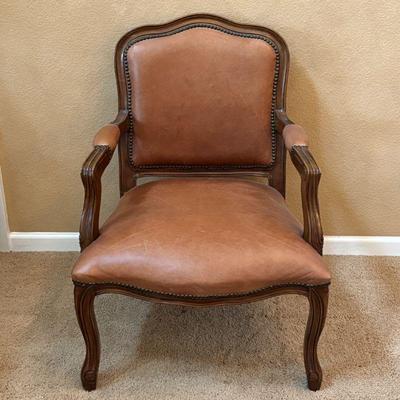 Lot #11 - Vintage French-Style Leather Armchair