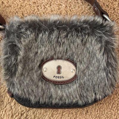 Lot #236 - Fossil Faux Fur Crossbody Bag