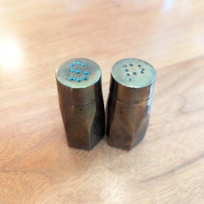 Lot #121 - Vintage Brass Salt and Pepper Shakers