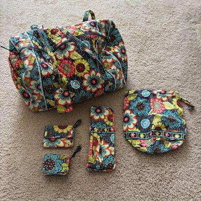 Lot #239 - Vera Bradley Flower Shower Duffel Bag & Accessories