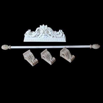 Lot #221 - Vintage Ornate Curtain Rod Set