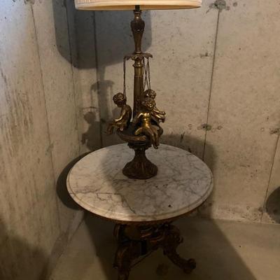 Vintage brass marble 