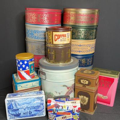 Huge Assortment Of Collectible Tins