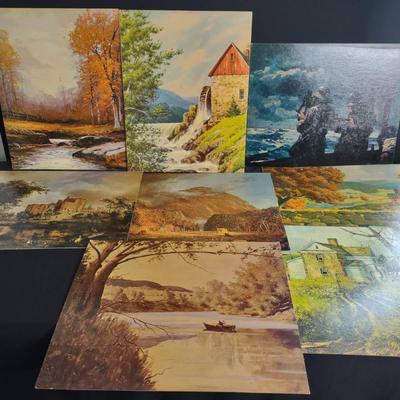 Vintage Artwork On Cardboard 